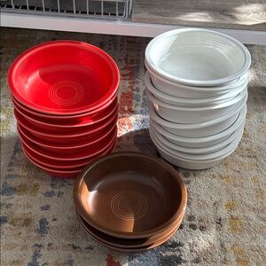Fiesta Red soup/cereal bowls 8